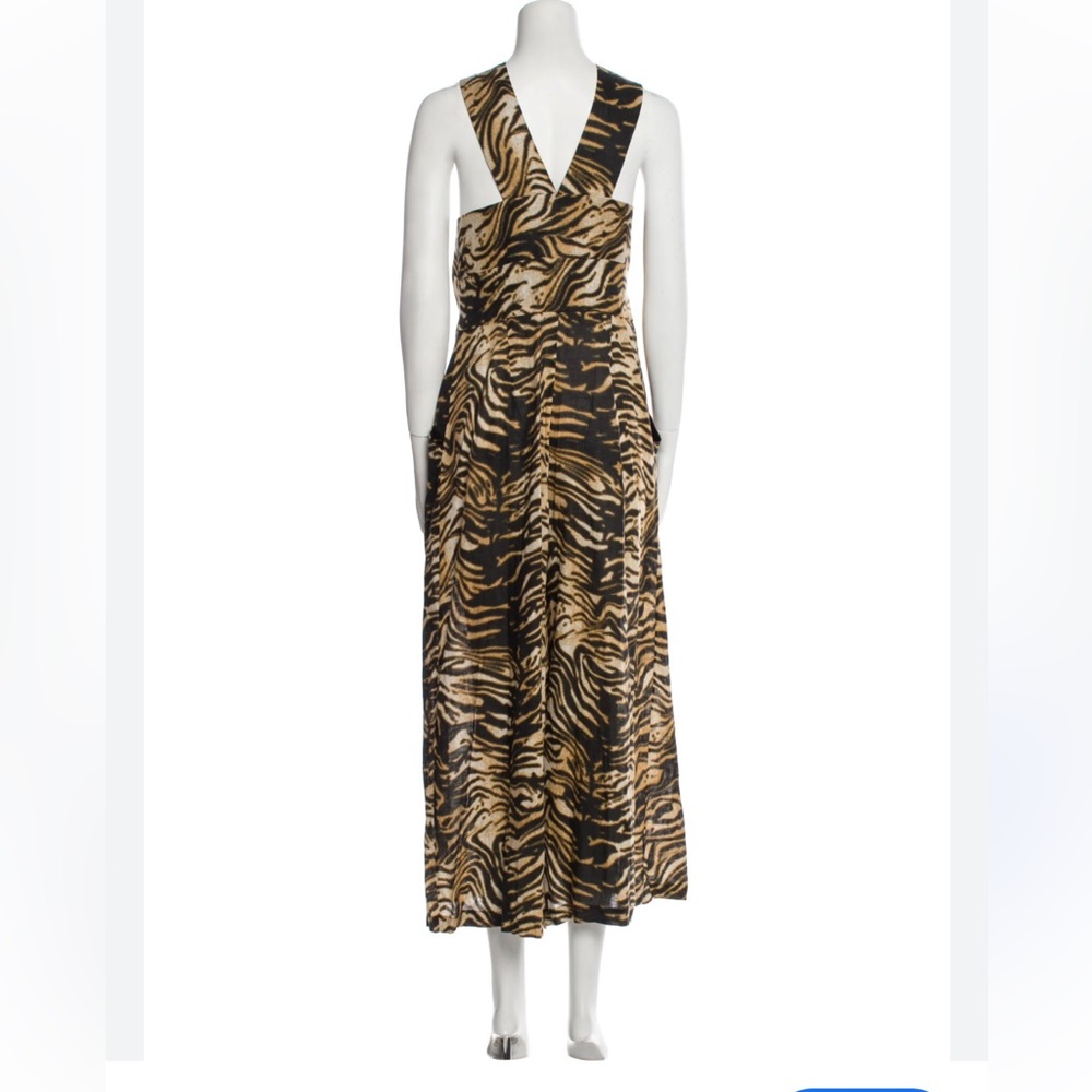 COPY - Rachel Comey Animal Print V Neck Jumpsuit - 13.5” Rise